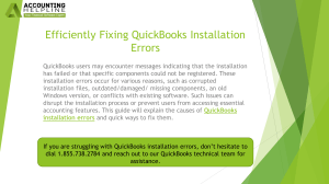 Fix QuickBooks Installation Errors