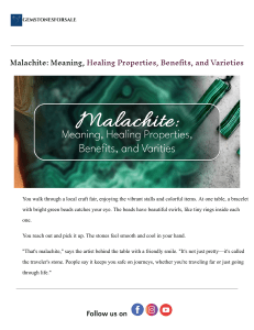 Malachite: Meaning, Healing, Benefits & Varieties