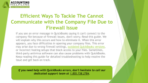 QuickBooks Firewall Error Fix Guide