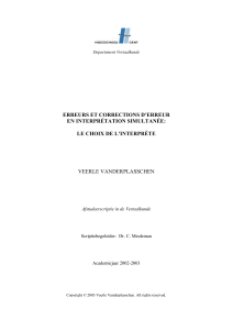 Erreurs et corrections en interprétation simultanée