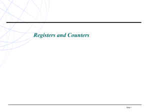 Registers and Counters: Digital Logic Design