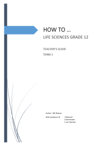 Life Sciences Grade 12 Teacher's Guide Term 1