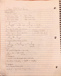 Chem 1820 Acid-Base Review Notes