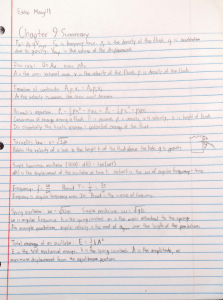 Physics Chapter 9 Summary: Fluid Mechanics & Oscillators