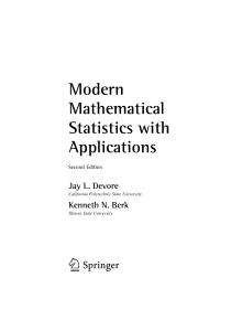 Modern Mathematical Statistics with Applications