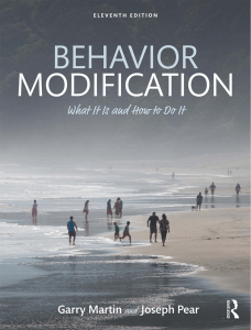 Behavior Modification Textbook: Principles & Applications