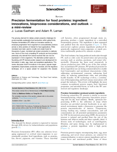 Precision Fermentation for Food Proteins Review