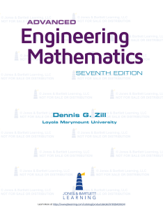 Advanced Engineering Mathematics Textbook, 7th Edition