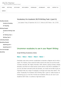 IELTS Writing Task 1 Vocabulary: Uncommon Words for Graphs