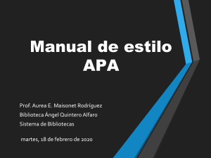 Manual de Estilo APA