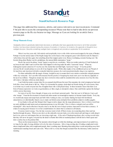 StandOutSearch Resource Page & Meep Moments Essay