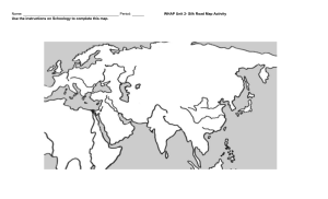 Silk Road Map Activity Worksheet