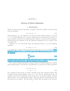 Linear Equations Systems: Introduction & Solutions