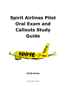 Spirit Airlines A320 Pilot Oral Exam Study Guide