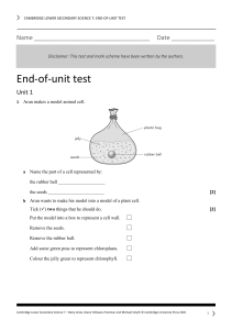 Cambridge Science 7 End-of-Unit Test: Cell Biology