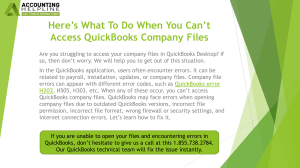 Fix QuickBooks Company File Access Errors