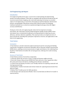 Civil Engineering Lab Report: Surveying Instruments