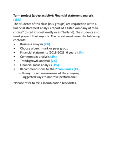 Financial Statement Analysis Project Description