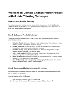 Climate Change Poster Project Worksheet