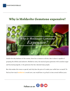 Why is Moldavite Gemstone Expensive?