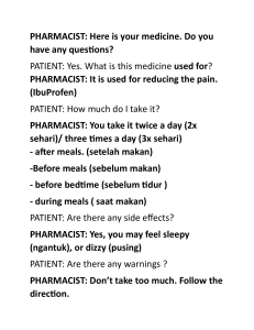 Pharmacist-Patient Dialogue: Ibuprofen Info