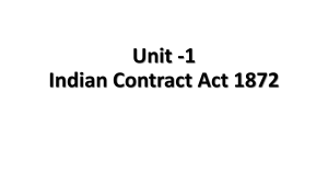 Indian Contract Act 1872 Study Material