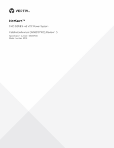 NetSure 5100 Power System Installation Manual