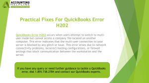 QuickBooks Error H202 Fix Guide