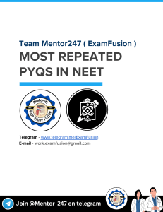 NEET PYQs: Most Repeated Questions