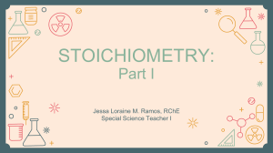 Stoichiometry: Part I Presentation