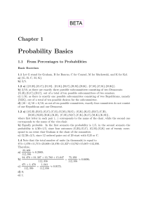 Probability Basics: Chapter 1 Exercises