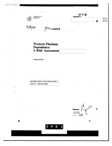 Western Platinum Dependence: A Risk Assessment Research Paper