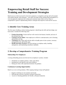 Retail Staff Training & Development Strategies