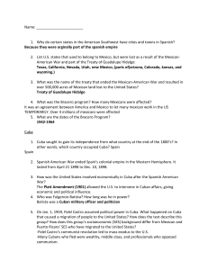 Latin American Migration History Worksheet