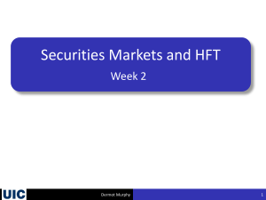 Securities Markets & HFT: Limit Orders, Fragmented Markets