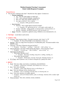 Medical-Surgical Nursing Assessment Study Guide