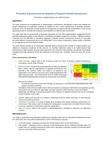 Potential Assessment & Promotion Decisions