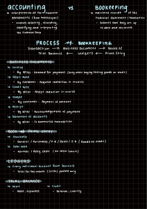 Accounting vs Bookkeeping Notes