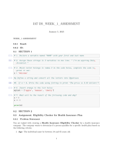 Data Science Python Assessment