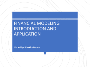 Financial Modeling with Excel: Introduction & Application