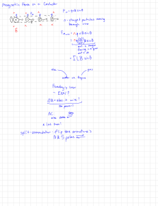 Magnetic Force on Conductor Lecture Notes