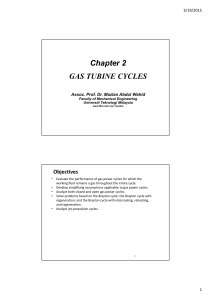 Gas Turbine Cycles: Brayton Cycle Analysis & Modifications