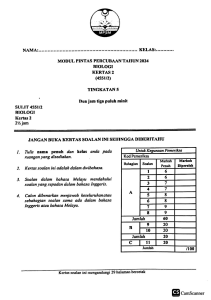 Form 5 Biology Exam Paper