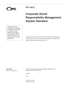 IPC-1401A CSR Management System Standard