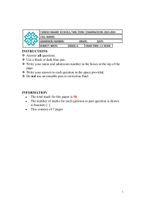 Grade 6 Math Exam Paper: Place Value, Arithmetic, Factors