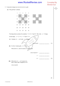 Math Exam Paper: Algebra, Geometry, Equations