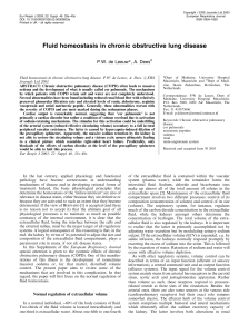 Fluid Homeostasis in COPD: Mechanisms and Regulation