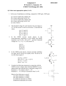 CMOS VLSI Design Assignment: Inverter Analysis