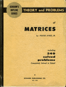 Matrices Theory and Problems Textbook