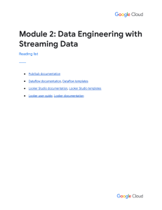 Data Engineering with Streaming Data Reading List